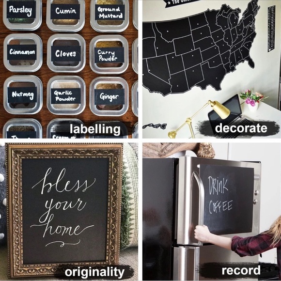Removable Chalkboard Wall Self-Adhesive * DIY * Projects NEW KIT - Picture 2 of 7
